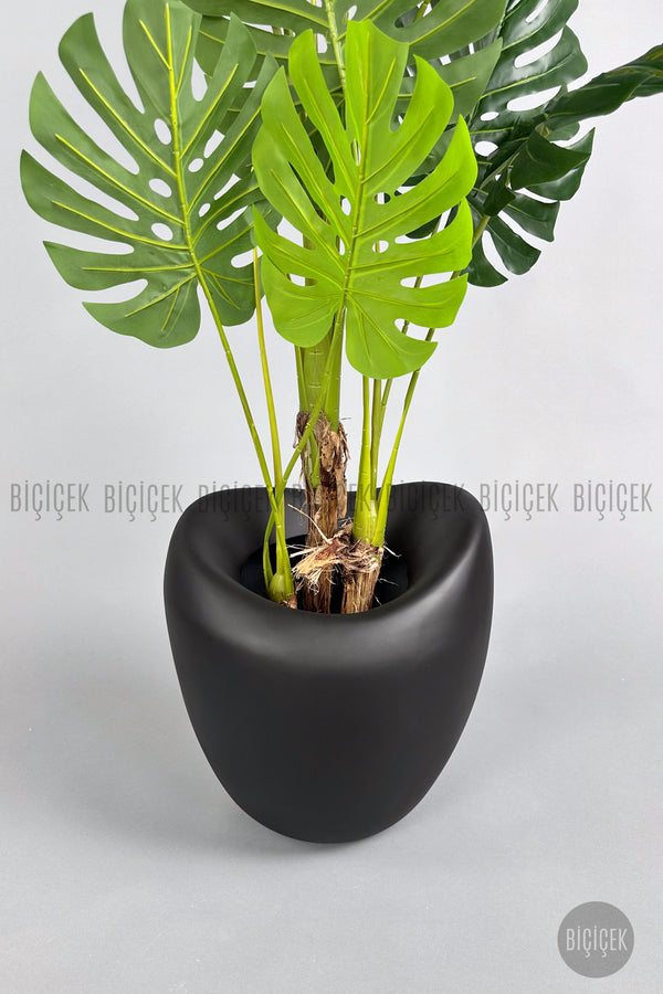 Yapay Monstera Ağacı Deve Tabani 170 Cm Mocha Lale Saksıda