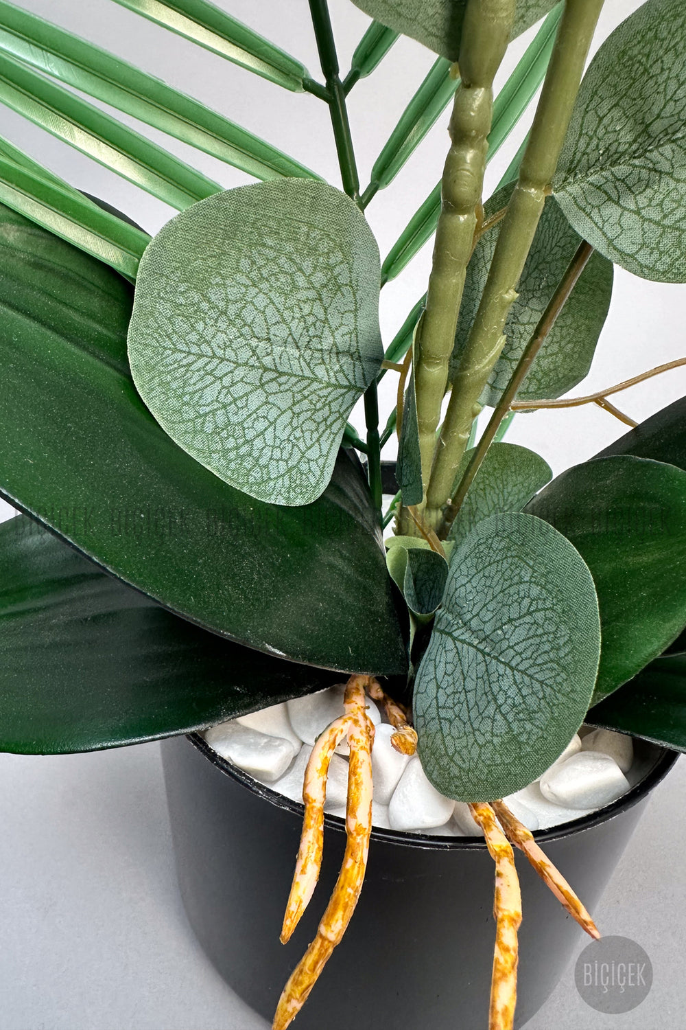 Yapay Phalaenopsis Beyaz Orkide 60 Cm