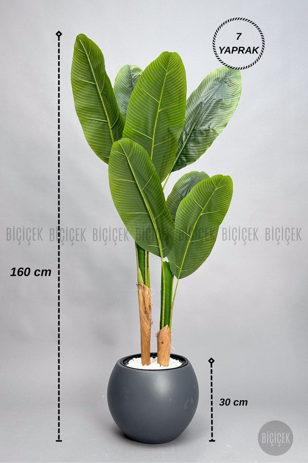 Yapay Starli̇ce 160 Cm 7 Yapraklı Antresi̇t Küre Saksıda