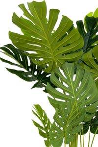 Yapay Monstera Ağacı Deve Tabani 170 Cm Si̇yah Gümüş Darbuka Saksıda