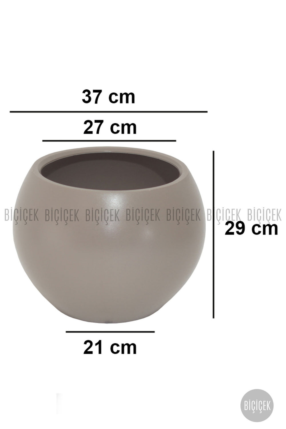 Küre Saksı 37 Cm Mocha