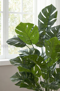 Yapay Monstera Deve Tabani 60 Cm Si̇yah Yakut Saksıda