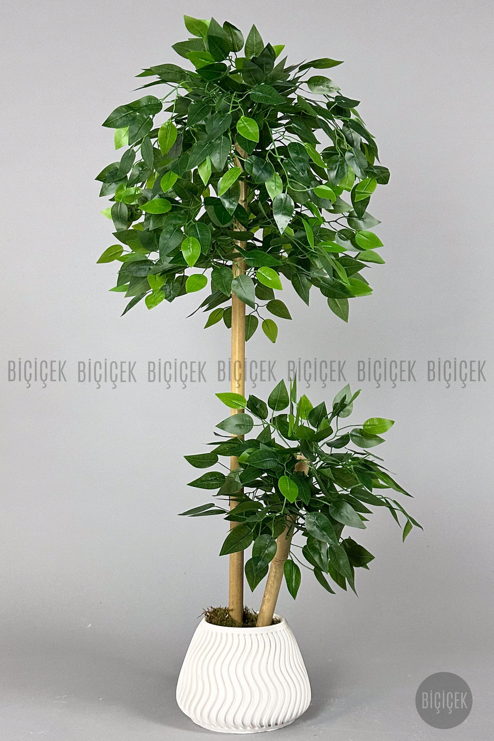 Yapay Benjamin Ağacı 140cm Spiral Saksıda Leylek Model