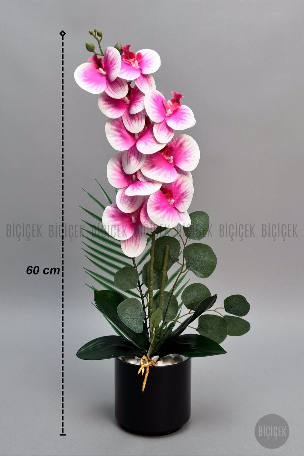 Yapay Phalaenopsis Pembe Orkide 60 Cm