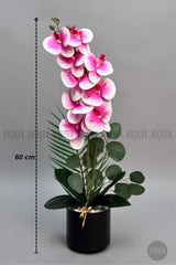 Yapay Phalaenopsis Pembe Orkide 60 Cm