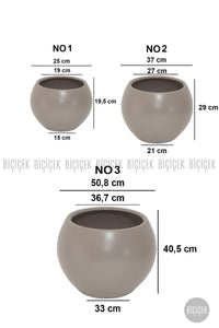 Küre Saksı 37 Cm Mocha