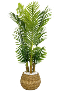 Yapay Areka Palmiyesi 130 Cm Geoit Hasir Saksıda