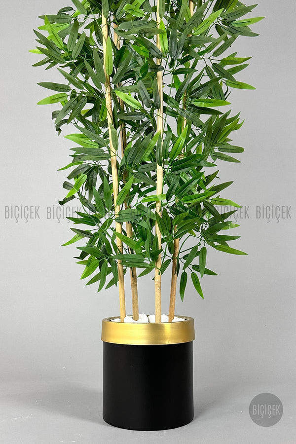 Yapay Bambu Ağacı 140cm Metal Saksıda