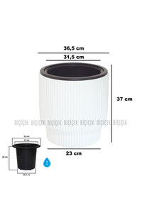 Vega Saksı 32 Cm Beyaz