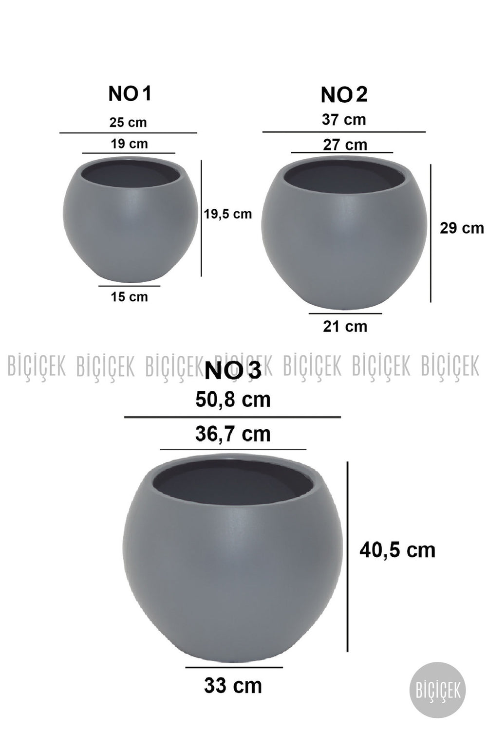 Küre Saksı 37 Cm