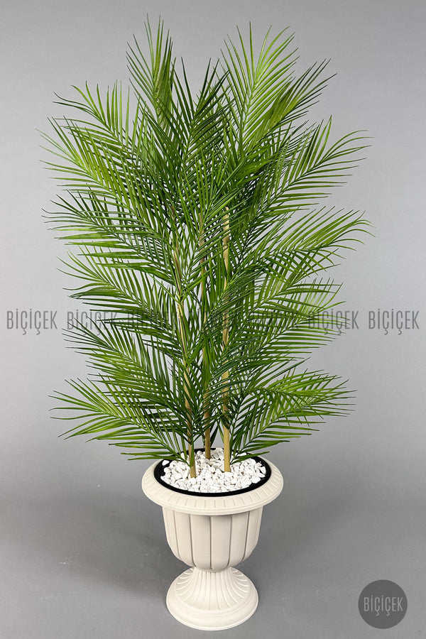 Yapay Areka Palmiyesi 130 Cm 33 Yaprak Nergis Saksıda