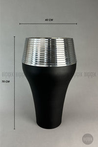 Cleopatra Saksı 70cm - Siyah Gümüş