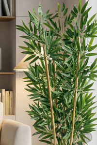 125cm Yapay Bambu Ağaci Mocha Küre Saksıda