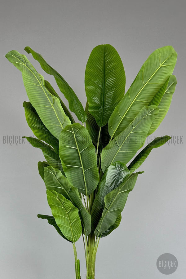 Yapay Starli̇ce 230 Cm Bambu Gövdeli̇ 22 Yapraklı Krem Gümüş Cleopatra Saksıda