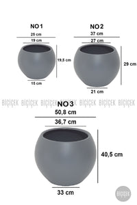 Küre Saksı 25 Cm