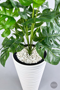Yapay Monstera Deve Tabani Bitkisi 130 Cm Kumsal Saksıda
