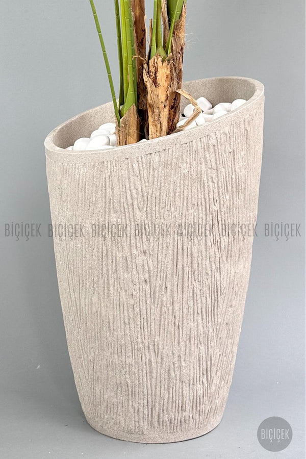 Yapay Areka Palmi̇yesi̇ 250 Cm Krem Datça Saksıda