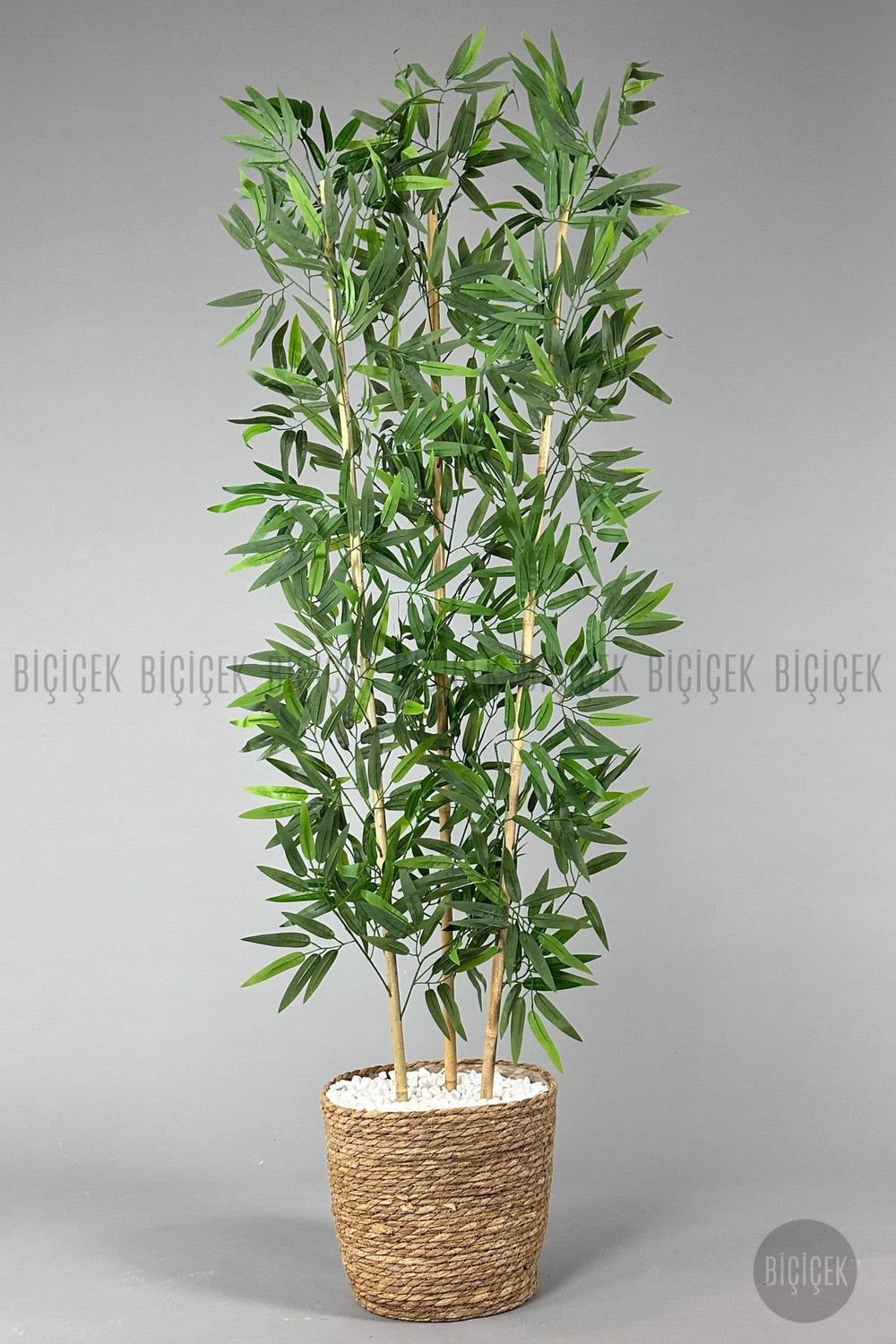 Yapay Bambu Ağacı 140cm Hasır Saksıda