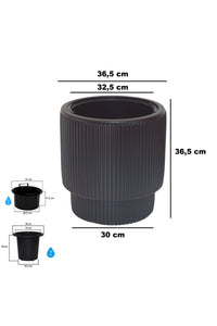 Vega Saksı 32 Cm Si̇yah