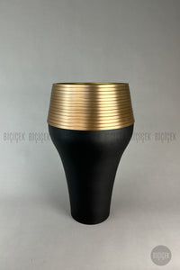Cleopatra Saksı 70cm Si̇yah Gold