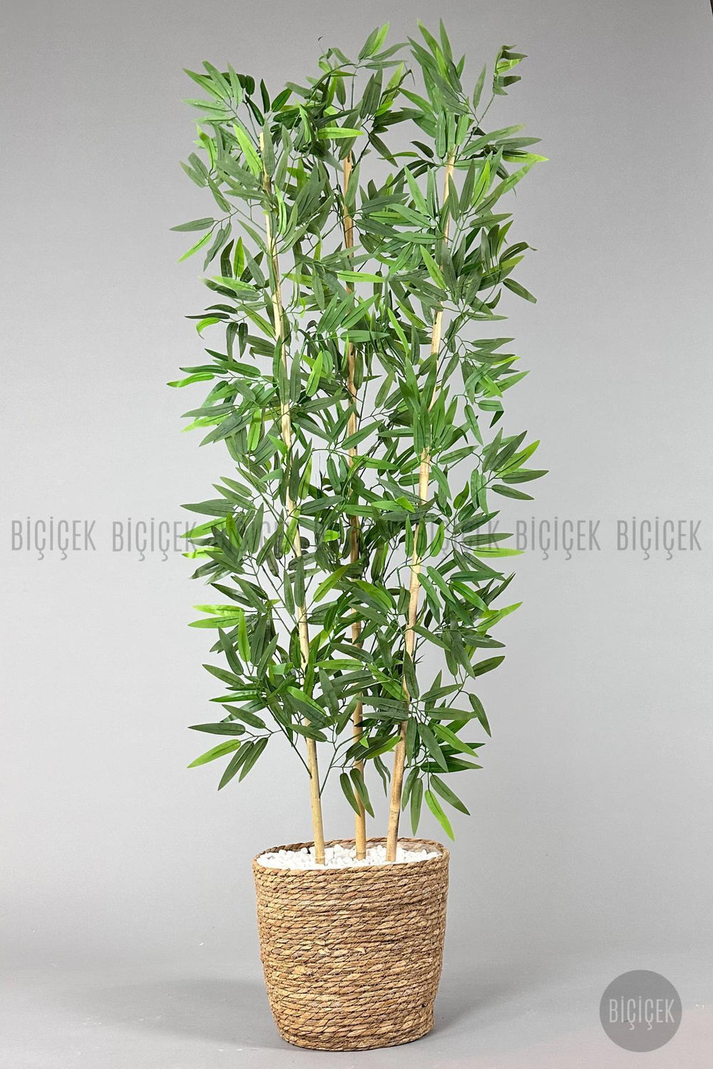 Yapay Bambu Ağacı 140cm Hasır Saksıda