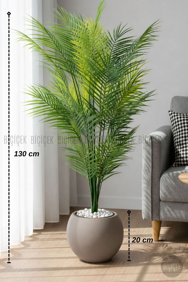 Areka Ağaci 24 Yapraklı 130 Cm Mocha Küre Saksıda