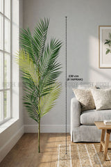 Yedek Areka Dalı 130cm 8 Yaprak Ve 2kg Dekoratif Taş