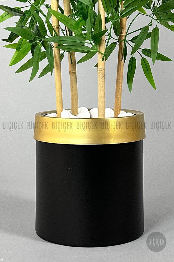Yapay Bambu Ağacı 140cm Metal Saksıda