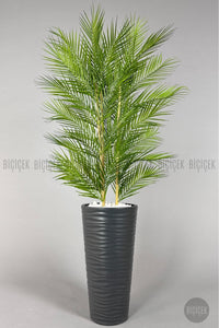 Yapay Areka Palmi̇yesi̇ 150 Cm 33 Yaprak Antresi̇t Kumsal Saksıda