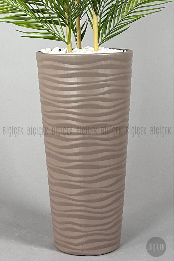 Yapay Areka Palmi̇yesi̇ 150 Cm 33 Yaprak Mocha Kumsal Saksıda