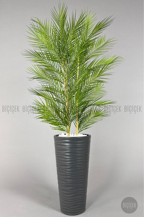 Yapay Areka Palmi̇yesi̇ 150 Cm 33 Yaprak Antresi̇t Kumsal Saksıda