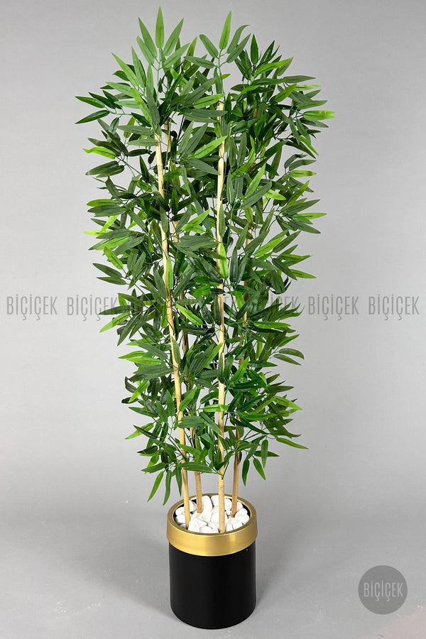 Yapay Bambu Ağacı 140cm Metal Saksıda