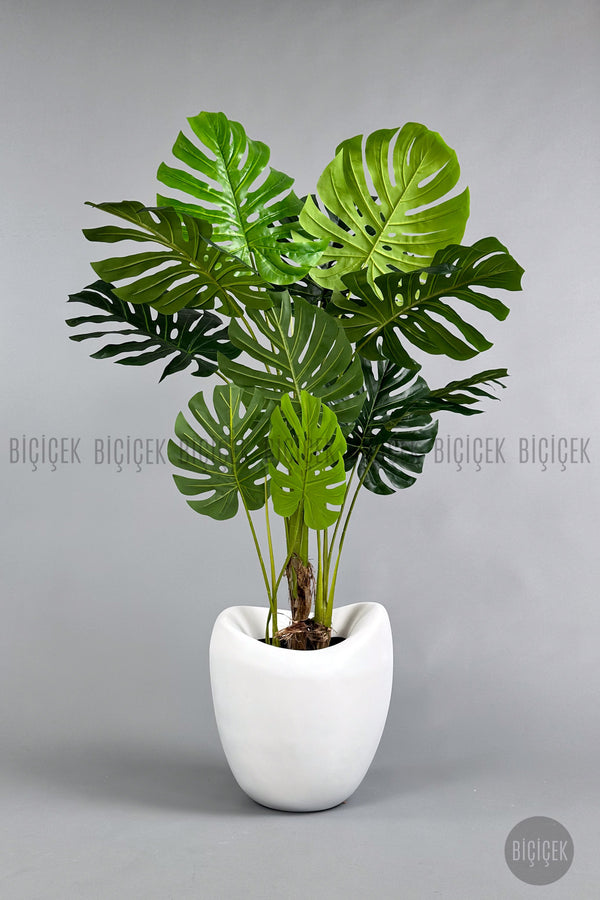 Yapay Monstera Ağacı Deve Tabani 170 Cm Lale Saksıda