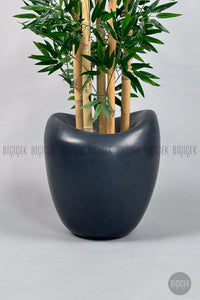 Zen Bambu Ağacı 240 Cm Antresit Bone Saksıda