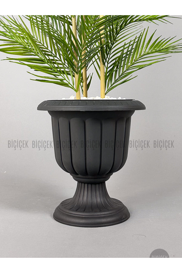 Yapay Areka Palmi̇yesi̇ 130 Cm 33 Yaprak Antresi̇t Nergi̇s Saksıda