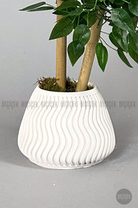 Yapay Benjamin Ağacı 140cm Spiral Saksıda Leylek Model
