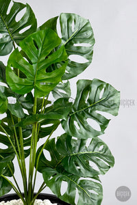 Yapay Monstera Deve Tabani Bi̇tki̇si̇ 130 Cm Antresi̇t Kumsal Saksıda
