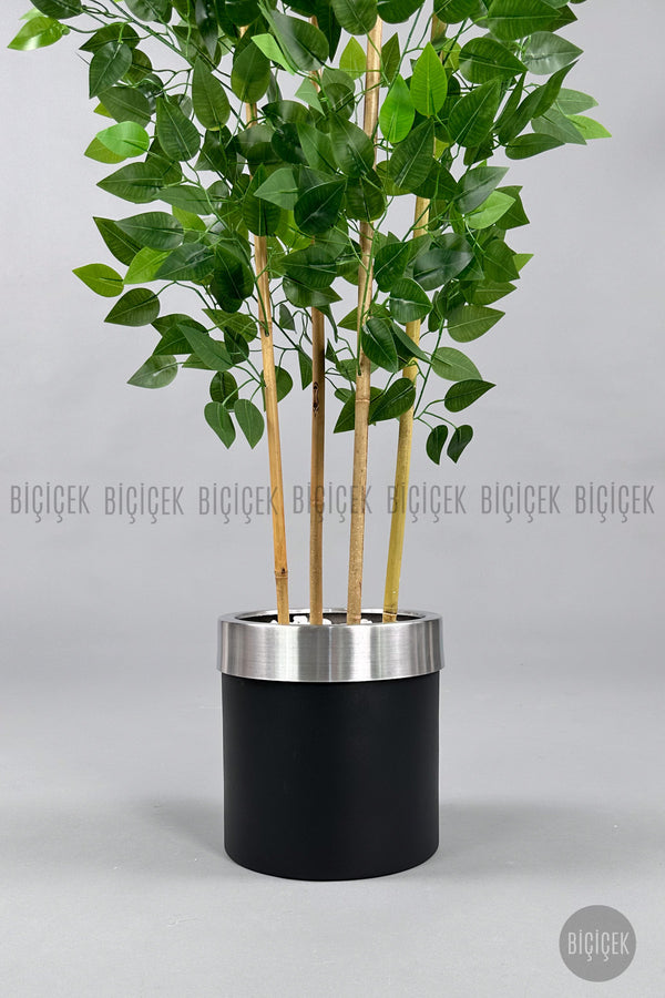 Yapay Benjamin Ağacı 140cm Metal Saksıda