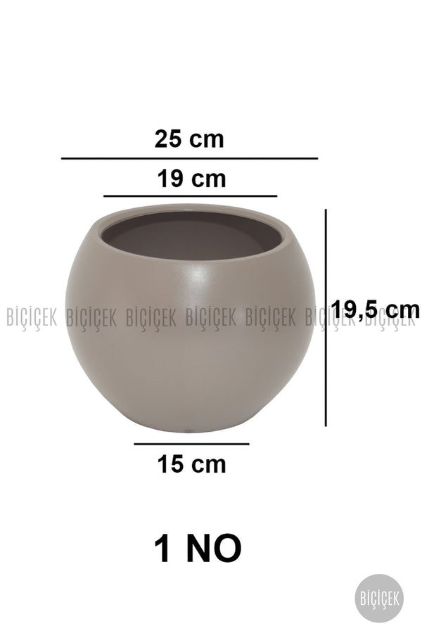 Küre Saksı 25 Cm Mocha