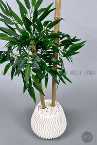Yapay Bambu Ağacı 140cm Spiral Saksıda Leylek Model