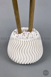 Yapay Bambu Ağacı 140cm Spiral Saksıda Leylek Model