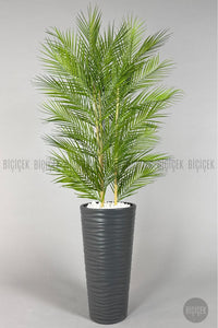 Yapay Areka Palmi̇yesi̇ 150 Cm 33 Yaprak Antresi̇t Kumsal Saksıda