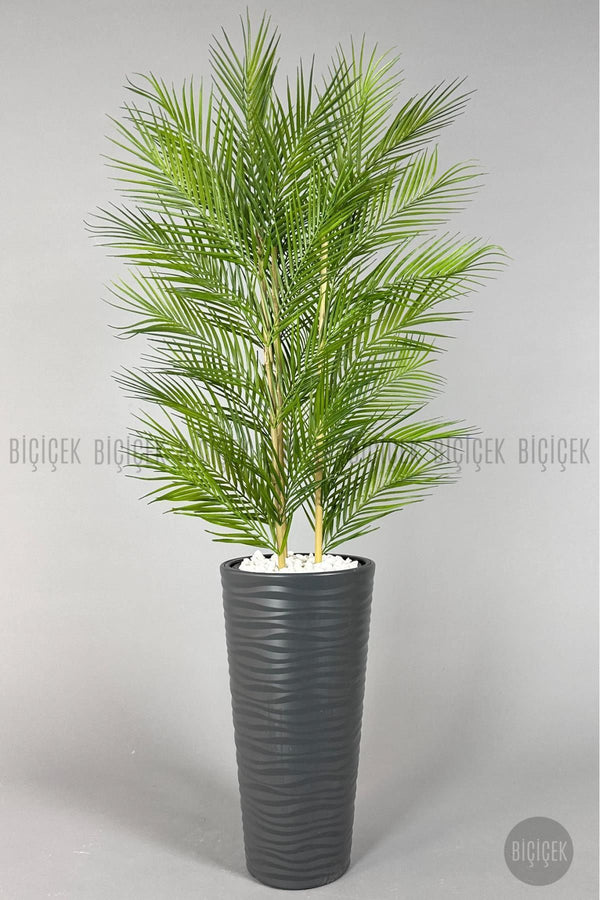 Yapay Areka Palmi̇yesi̇ 150 Cm 33 Yaprak Antresi̇t Kumsal Saksıda