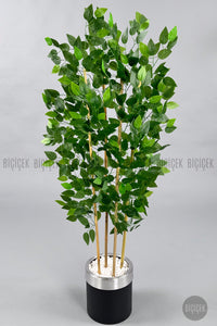 Yapay Benjamin Ağacı 140cm Metal Saksıda